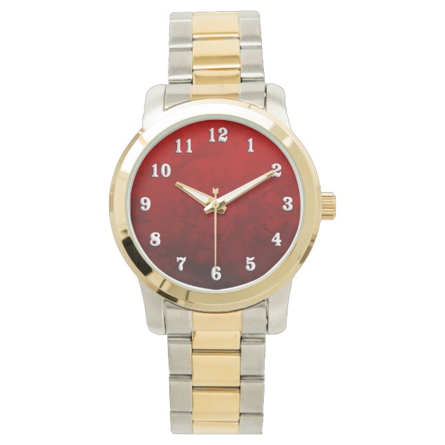 Ruby Red Design Horloge (Voorkant)