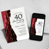 Ruby Red Elegant 40th Anniversary Kaart