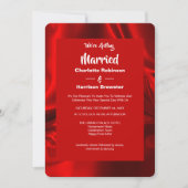 Ruby Red Elegant Geripelde Zijdezachte Satijn Clas Kaart (Voorkant)