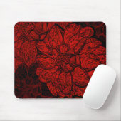 Ruby Red en Black Dahlia Flowers Muismat (Met muis)
