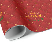 Ruby Red en Gold Art Deco/Art Nouveau Cadeaupapier (Rol Hoek)