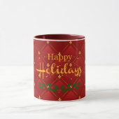 Ruby Red en Gold Art Deco/Art Nouveau Mok (Midden)