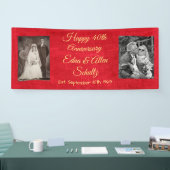 Ruby Red en Gold Happy 40e Jubileum banner (Beurs)