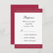 Ruby Red en Pearls RSVP (Voorkant / Achterkant)