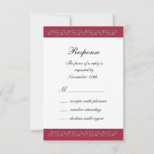 Ruby Red en Pearls RSVP Kaartje