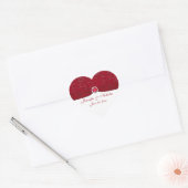 Ruby Red en White Floral Wedding Favor Sticker (Envelop)