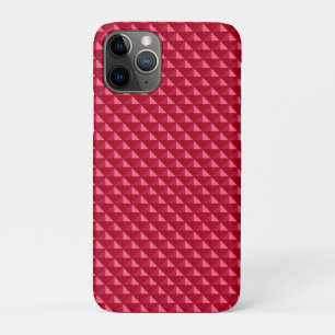Ruby red, enamel look, bestudeerd raster iPhone 11 pro hoesje