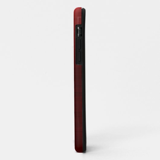 Ruby Red Faux Brushed Metal Case-Mate iPhone Case (Achterkant/links)