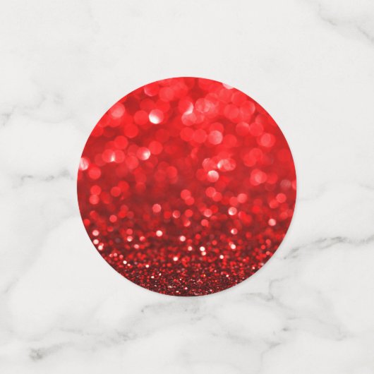 Ruby-Red faux glitter print Confetti (Kleine voorkant)