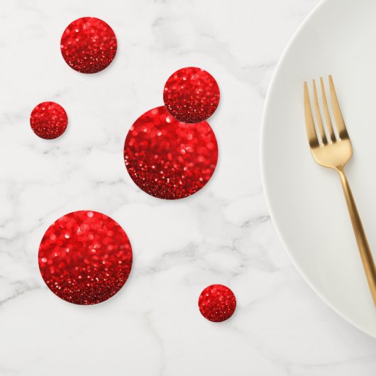 Ruby-Red faux glitter print Confetti (Groep)