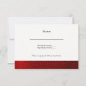 Ruby Red Faux Parties scintillant RSVP (Dos)