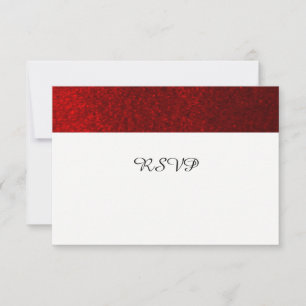 Ruby Red Faux Parties scintillant RSVP