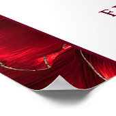 Ruby Red Floral Affiche de bienvenue du 40e annive (Coin)