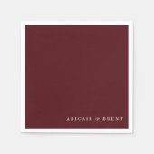 Ruby Red gepersonaliseerde cocktail bruiloft Servet (Voorkant)