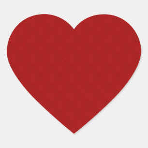 Ruby Red gewatteerd leer Hart Sticker