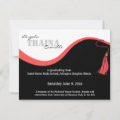Ruby Red Graduation Horizontal Photo Invitation (Dos)