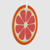 Ruby Red Grapefruit Juicy Sweet Citrus Fruit Slice Ornament (voorkant)