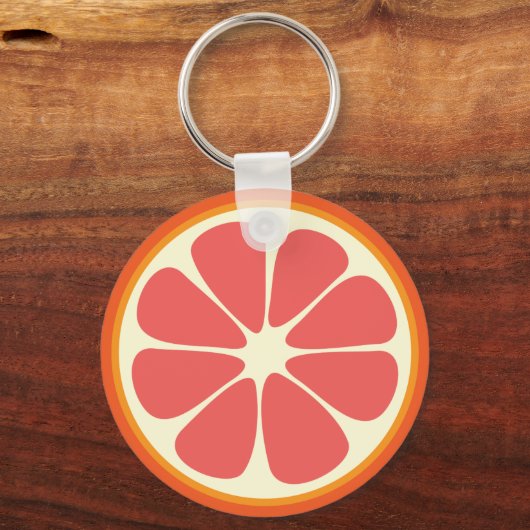 Ruby Red Grapefruit Juicy Sweet Citrus Fruit Slice Sleutelhanger (Voorkant)