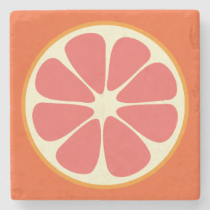 Ruby Red Grapefruit Juicy Sweet Citrus Fruit Slice Stenen Onderzetter
