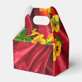 Ruby Red Jubileum Draped Red Velvet Nasturtium Bedankdoosjes (Achterkant)