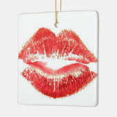 **RUBY RED LIPS KISS** KERAMISCH ORNAMENT (Links)