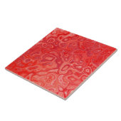 Ruby Red Marble Molten Lava Pattern Tegeltje (Zijkant)