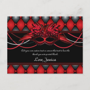 Ruby Red Masquerade Dank u kaarten