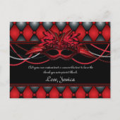 Ruby Red Masquerade Dank u kaarten (Voorkant)