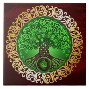 Ruby Red Medieval Witchcraft Ritual Alter Offing Tegeltje