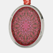 Ruby Red Metallic Metalen Ornament (Links)