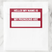Ruby Red Name & Pronoun Étiquettes (Sac)