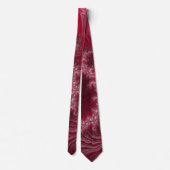Ruby Red Peppermint Fissuers Fine Fractal Abstract Stropdas (Achterkant)
