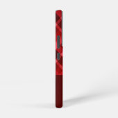 Ruby Red Plaid Monogram Telefoon Case Samsung Galaxy Hoesje (Rechterkant)