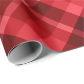 Ruby Red Plaid Pattern Wrapping Papier (Rol Hoek)
