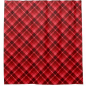 ruby Red Pset Pattern-gordijn Douchegordijn (Voorkant)