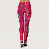 Ruby Red Rhinestone Glitter Sequin Sugar Skulls Leggings (Achterkant)