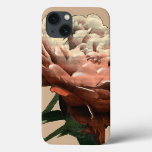 Ruby Red Rose met witte accenten iPhone 13 Hoesje