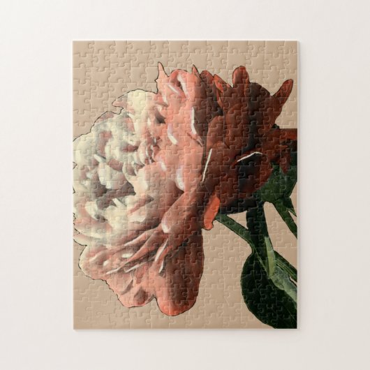 Ruby Red Rose with White Accents Legpuzzel (Verticaal)