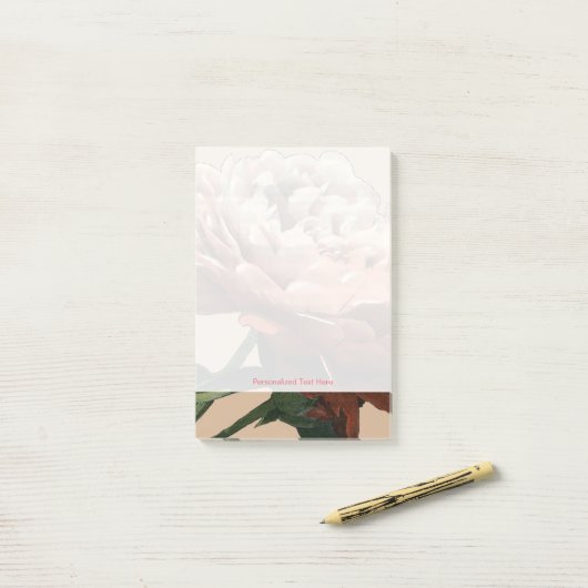 Ruby Red Rose with White Accents Post-it® Notes (Op bureau)