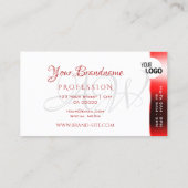 Ruby Red Shimmer Effecten Openingstijden toevoegen Visitekaartje (Achterkant)