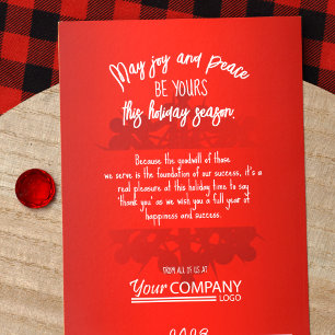 Ruby Red Snowflake Company Kerstmis Kaart
