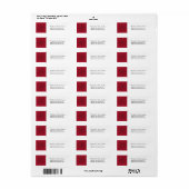 Ruby Red Snowflake Custom Text Etiket (Full Sheet)