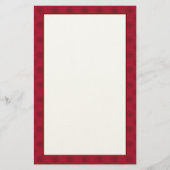 Ruby Red Snowflake Pattern Briefpapier (Voorkant)