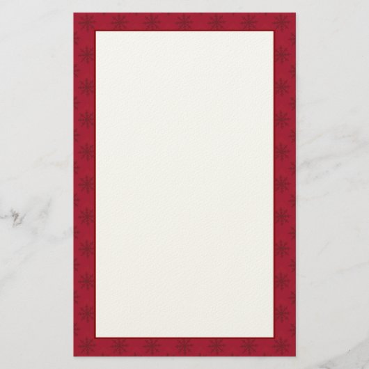 Ruby Red Snowflake Pattern Briefpapier (Voorkant)