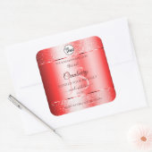 Ruby Red Soft Glitter Product Labels Monogram Logo (Envelop)