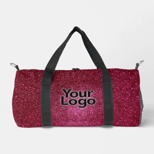Ruby Red Sparkly Glitter Luxury Business Logo Plunjezak (Voorkant)