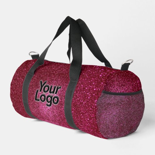 Ruby Red Sparkly Glitter Luxury Business Logo Plunjezak (Rechterhoek)