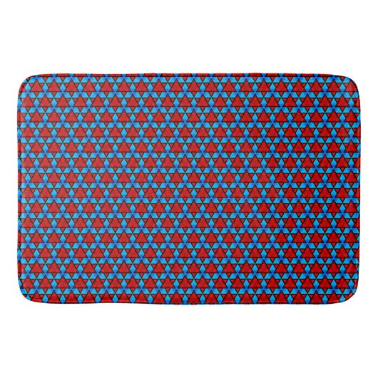Ruby red sterren op turquoise Bath Mat (Voorkant)