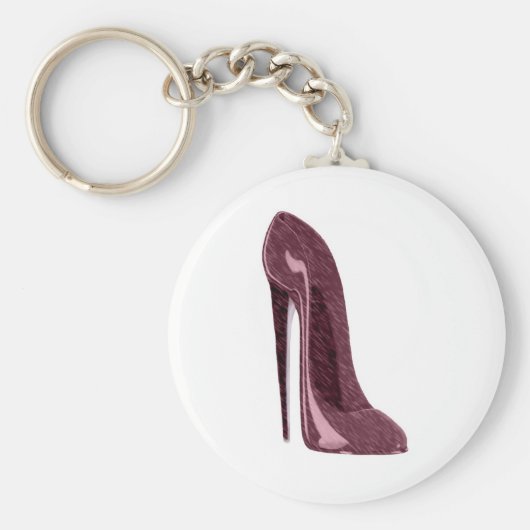 Ruby Red Stiletto Shoe Sleutelhanger (Voorkant)