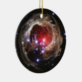 Ruby Red Superreureureuze Star Dust Keramisch Ornament (Rechts)